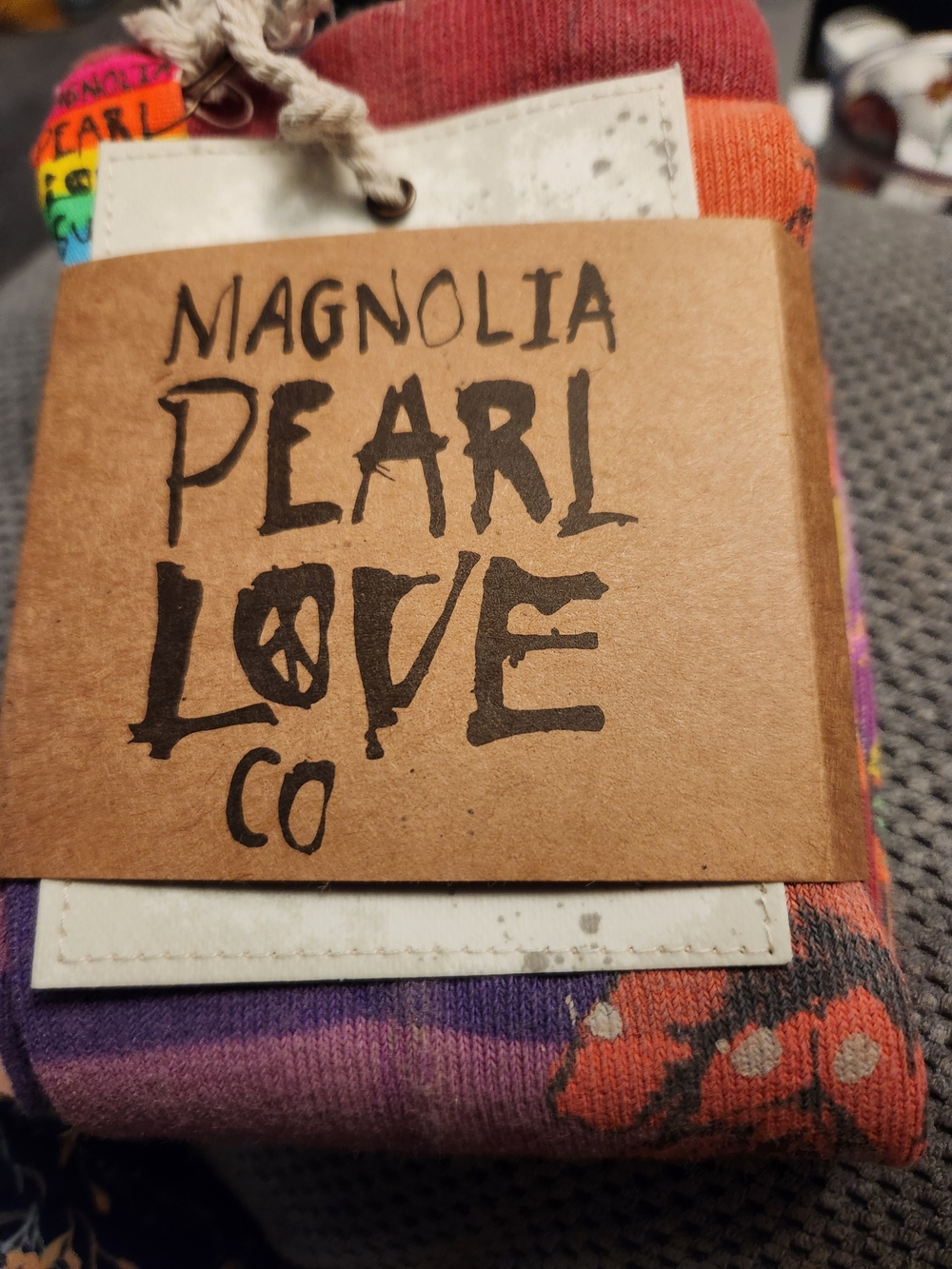 Magnolia Pearl Rainbow Striped Rose Knee-High Socks - Picture 4 of 4